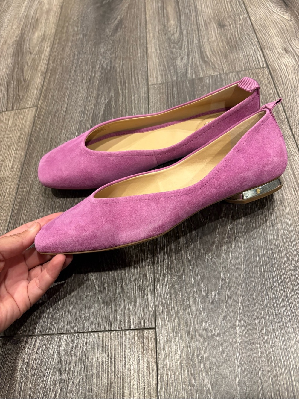NWOT Pink Suede Women's Ballet Flats - Picture 5 of 6
